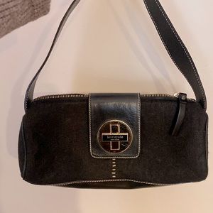 Kate Spade Flannel, Leather & Gold -tiny bag